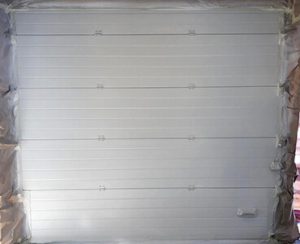 white roller shutter after