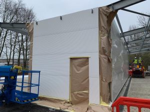 Tesco Petrol Station Panel Spraying