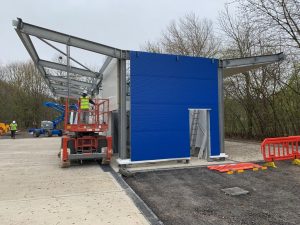 Tesco Petrol Station Panel Spraying