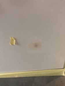 damage filled on white cladding
