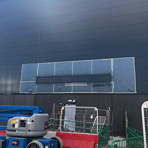 Black Cladding Panel After Repair