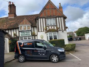 just spray van outside of pub