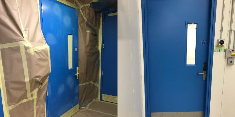 Doors Before And After Spraying