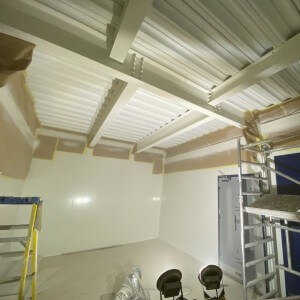 Mezzanine Underside After Spraying