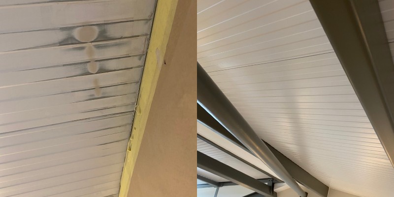 Ceiling Before And After Repairs