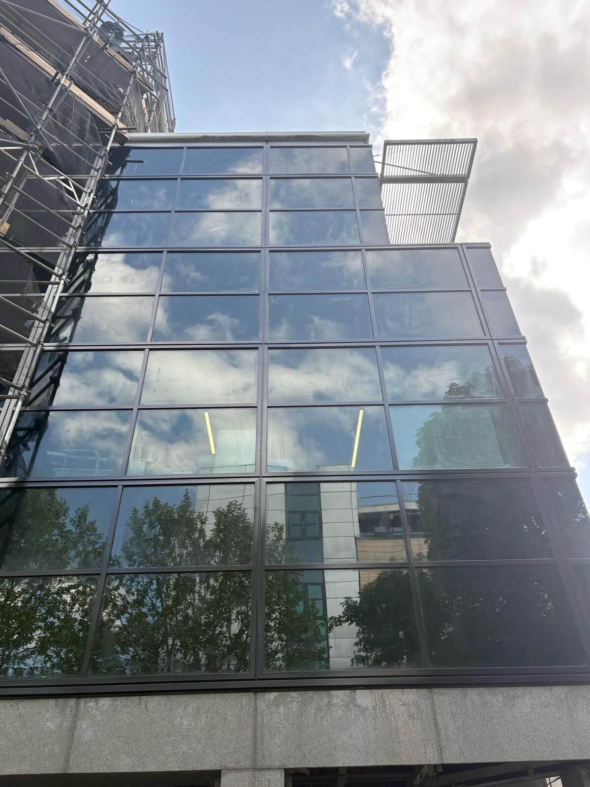 Curtain walling complete